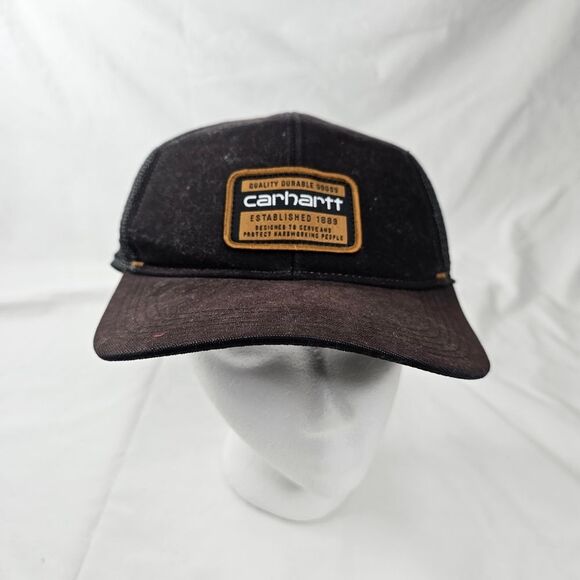 Carhartt Hat Cap Snap Back Mesh One Size Front Patch - Picture 6 of 7